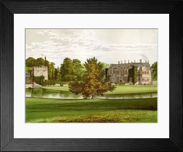 Framed Print : Broughton Castle, Oxfordshire, home of Lord Saye and Sele, c1880 Framed Print : Broughton Castle, Oxfordshire, home of Lord Saye and Sele, c1880