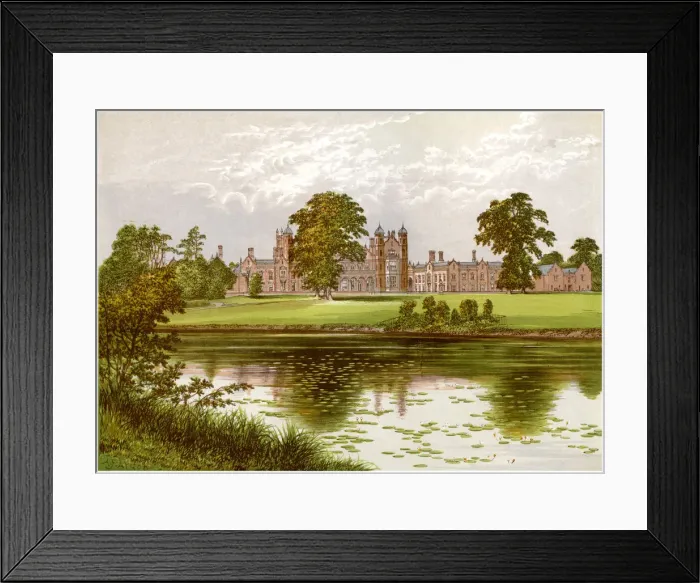 Framed Print : Capesthorne, Cheshire, home of the Davenport family, c1880 Framed Print : Capesthorne, Cheshire, home of the Davenport family, c1880