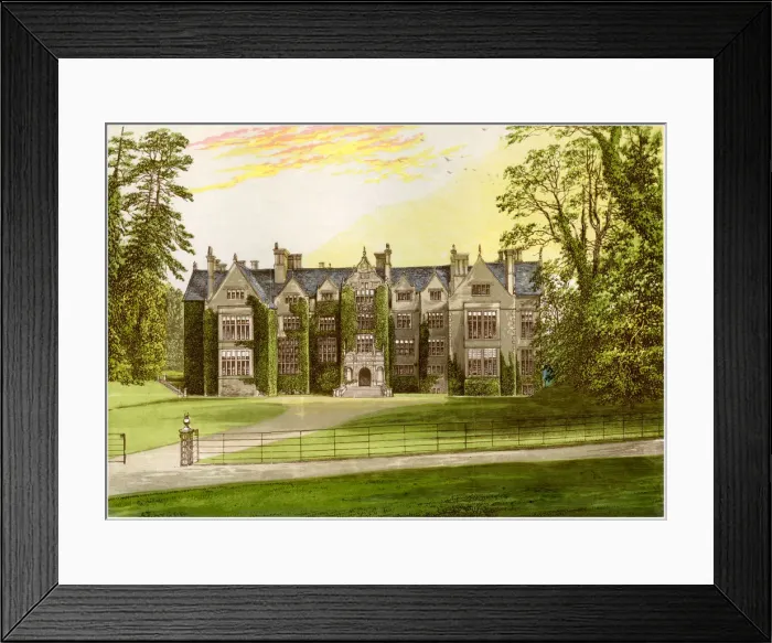 Framed Print : Wroxton Abbey, Oxfordshire, home of the North family, c1880 Framed Print : Wroxton Abbey, Oxfordshire, home of the North family, c1880