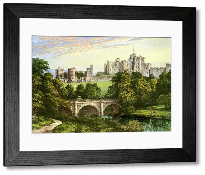 Framed Print : Alnwick Castle, Northumberland, home of the Duke of Northumberland, c1880 Framed Print : Alnwick Castle, Northumberland, home of the Duke of Northumberland, c1880