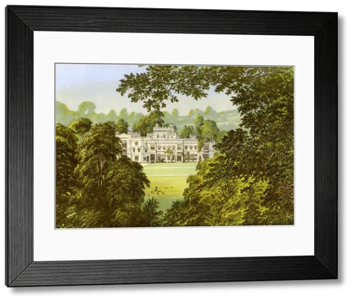 Framed Print : Hampton Court, Herefordshire, home of the Arkwright family, c1880 Framed Print : Hampton Court, Herefordshire, home of the Arkwright family, c1880