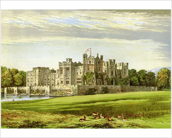 Raby Castle, County Durham, home of the Duke of Cleveland, c1880