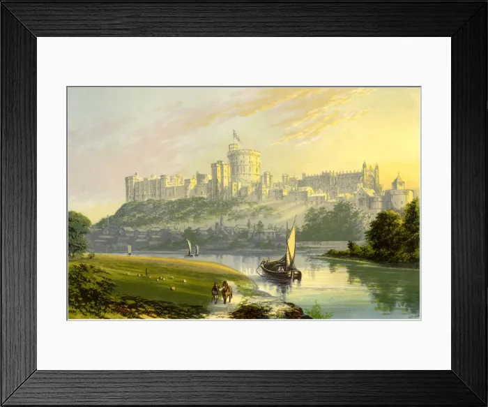 Framed Print : Windsor Castle, Berkshire, the Royal residence, c1880 Framed Print : Windsor Castle, Berkshire, the Royal residence, c1880