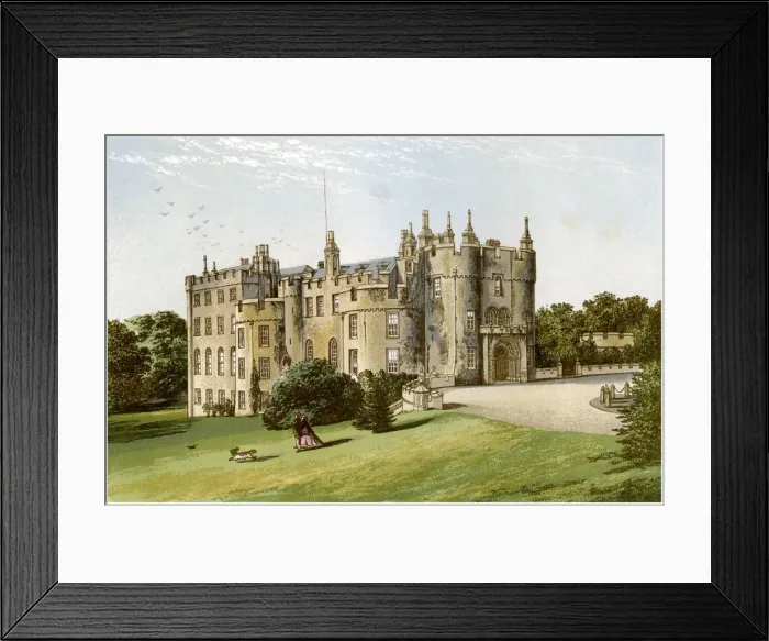 Framed Print : Picton Castle, Pembrokeshire, Wales, home of the Phillips family, c1880 Framed Print : Picton Castle, Pembrokeshire, Wales, home of the Phillips family, c1880