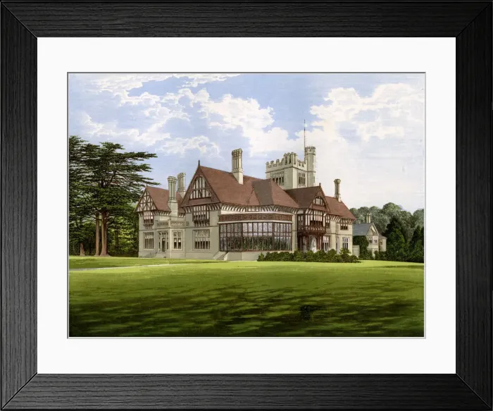 Framed Print : Cowdray Park, Sussex, home of the Earl of Egmont, c1880 Framed Print : Cowdray Park, Sussex, home of the Earl of Egmont, c1880