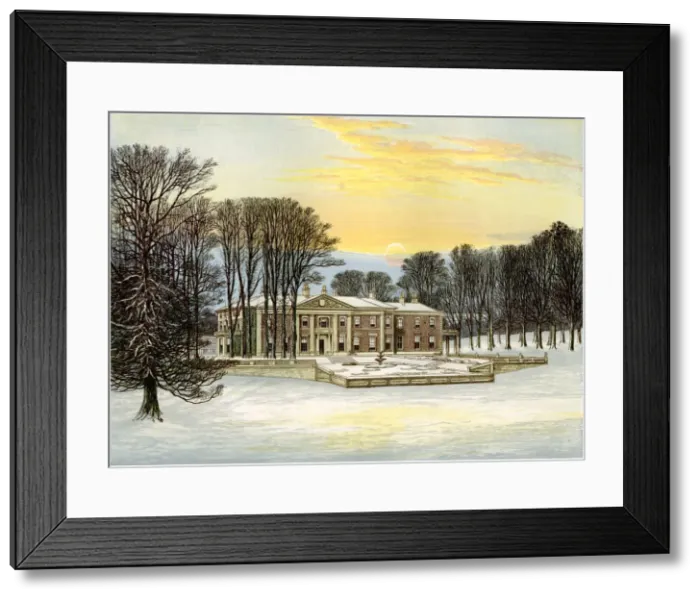 Framed Print : The Down House, Dorset, home of Baronet Smith-Marriott, c1880 Framed Print : The Down House, Dorset, home of Baronet Smith-Marriott, c1880
