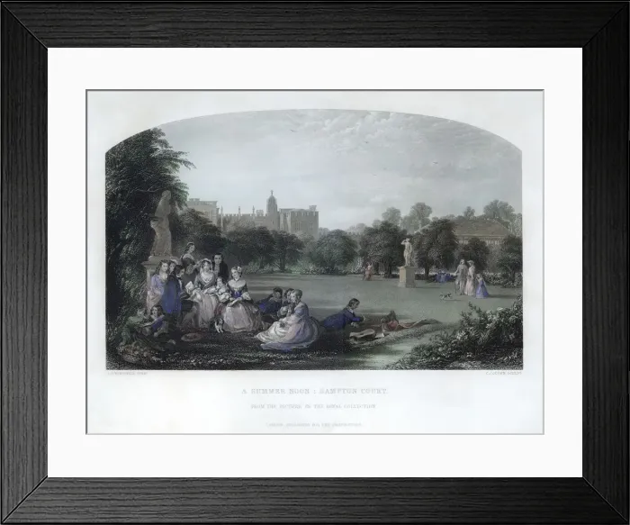 Framed Print : A Summer Noon: Hampton Court, 19th century. Artist: C Cousen Framed Print : A Summer Noon: Hampton Court, 19th century. Artist: C Cousen