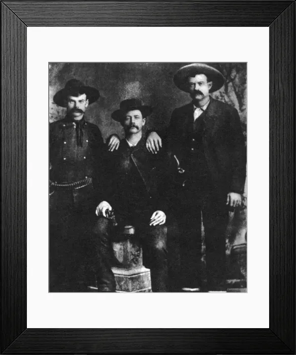 Framed Print : A disputed photograph of the train robber and outlaw Sam Bass, c1877-1878 (1954) Framed Print : A disputed photograph of the train robber and outlaw Sam Bass, c1877-1878 (1954)
