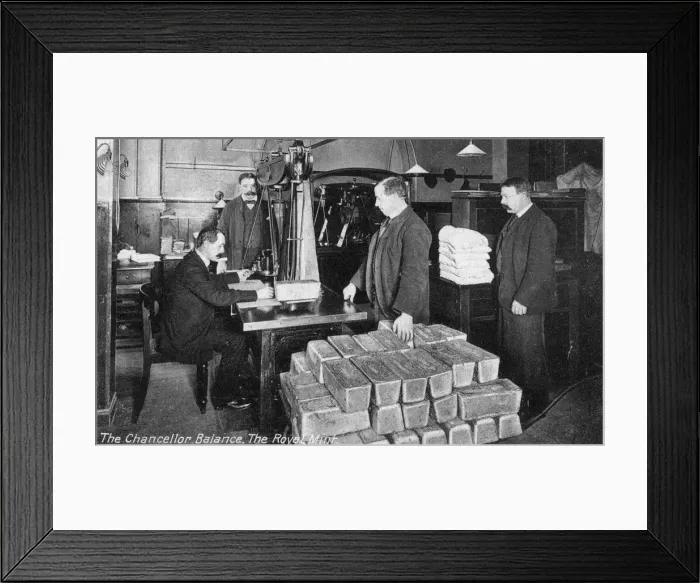Framed Print : The Chancellor Balance, the Royal Mint, Tower Hill, London, early 20th century Framed Print : The Chancellor Balance, the Royal Mint, Tower Hill, London, early 20th century