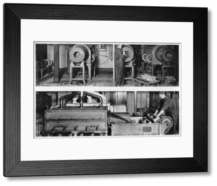 Framed Print : Annealing furnaces, the Royal Mint, Tower Hill, London, early 20th century Framed Print : Annealing furnaces, the Royal Mint, Tower Hill, London, early 20th century