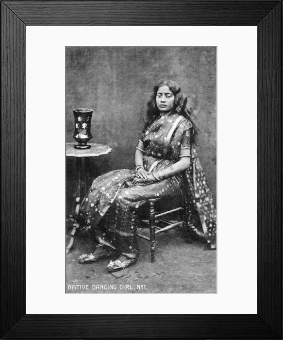 Framed Print : Native dancing girl, India, early 20th century Framed Print : Native dancing girl, India, early 20th century