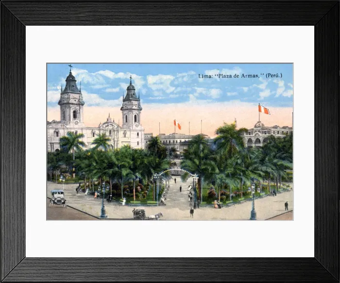Framed Print : Plaza de Armas, Lima, Peru, early 20th century Framed Print : Plaza de Armas, Lima, Peru, early 20th century