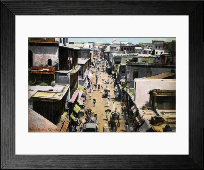 Framed Print : Burra Bazar, Calcutta, India, early 20th century Framed Print : Burra Bazar, Calcutta, India, early 20th century