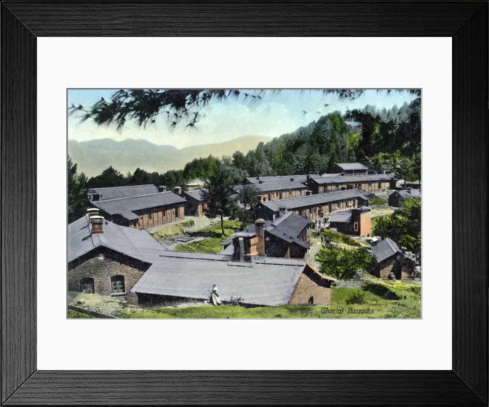 Framed Print : Gharial barracks, India, early 20th century Framed Print : Gharial barracks, India, early 20th century