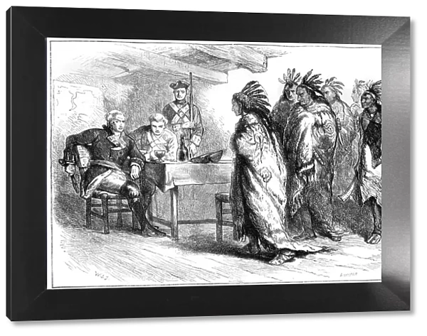 Visit of Pontiac and the Indians to Major Gladwin, 1763 (c1880). Artist: Whymper