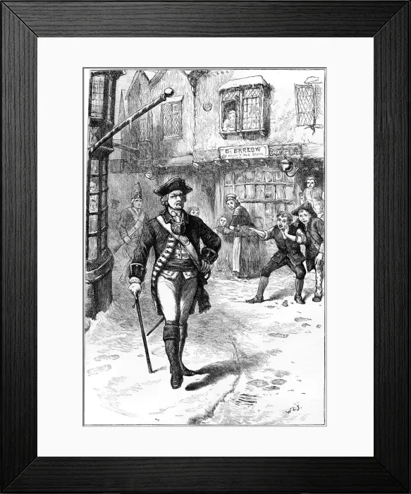 Framed Print : The officer and the barbers boy, 18th century (c1880) Framed Print : The officer and the barbers boy, 18th century (c1880)