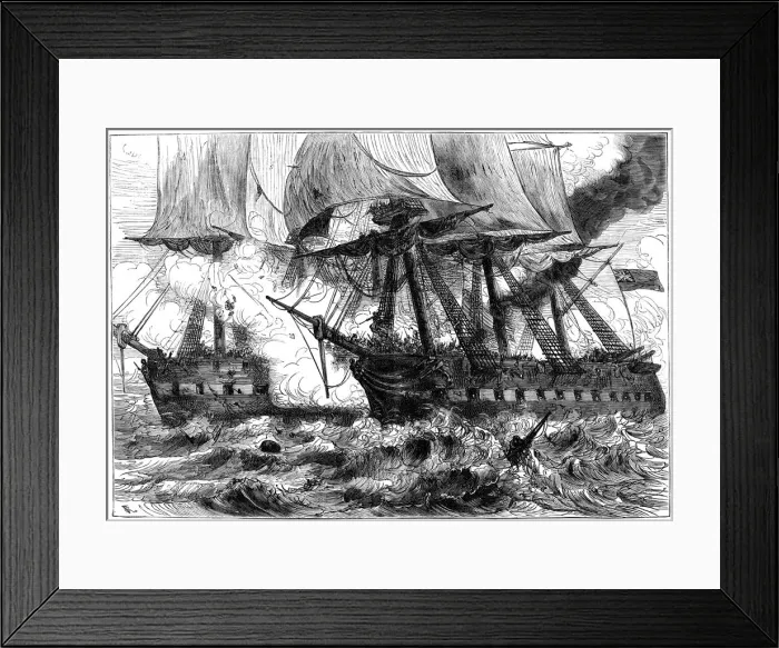 Framed Print : Fight between USS Chesapeake and HMS Shannon, 1813 (c1880) Framed Print : Fight between USS Chesapeake and HMS Shannon, 1813 (c1880)