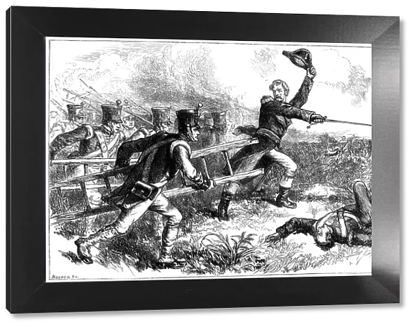Sir Edward Pakenham leading the attack on New Orleans, 1815 (c1880). Artist: Hooper