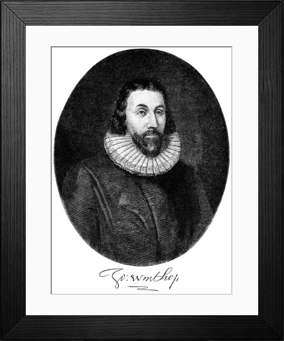 Framed Print : John Winthrop, English Puritan settler in America, 17th century (c1880)
