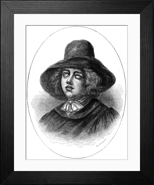 Framed Print : George Fox, founder of the Quakers, 17th century (c1880). Artist: Whymper Framed Print : George Fox, founder of the Quakers, 17th century (c1880). Artist: Whymper