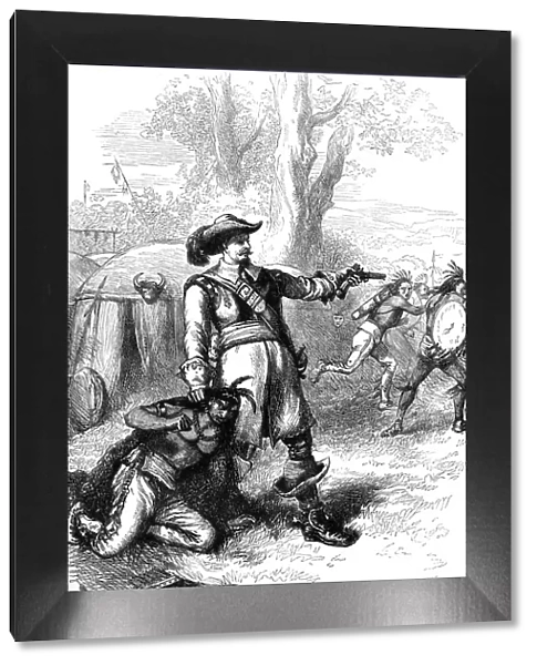 Colonel Atherton and the Indians, (c1880). Artist: Whymper
