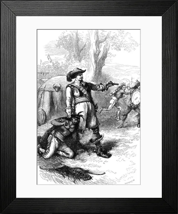 Framed Print : Colonel Atherton and the Indians, (c1880). Artist: Whymper Framed Print : Colonel Atherton and the Indians, (c1880). Artist: Whymper