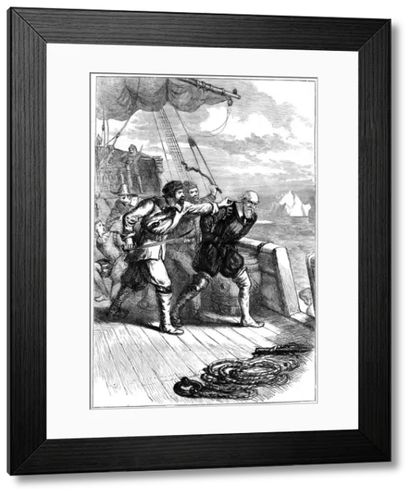 Framed Print : Mutiny on Henry Hudsons ship, 1611 (c1880) Framed Print : Mutiny on Henry Hudsons ship, 1611 (c1880)