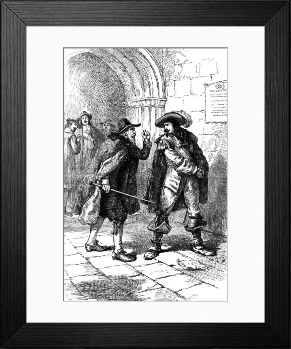 Framed Print : Randolph threatened, c17th century (c1880) Framed Print : Randolph threatened, c17th century (c1880)