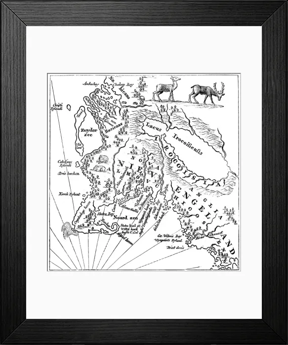 Framed Print : New England in 1660, (c1880) Framed Print : New England in 1660, (c1880)