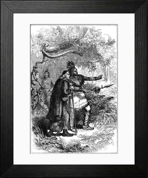 Framed Print : De Lamberville sent away by the Onondagas, late 17th or early 18th century (c1880) Framed Print : De Lamberville sent away by the Onondagas, late 17th or early 18th century (c1880)