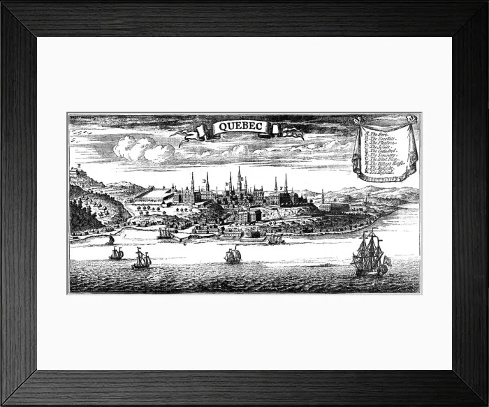 Framed Print : Old view of Quebec, 1730 (c1880) Framed Print : Old view of Quebec, 1730 (c1880)