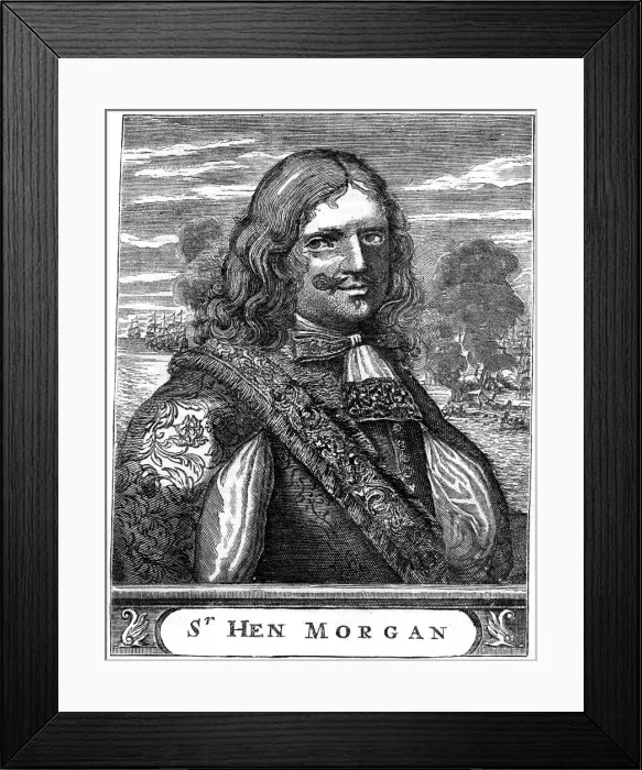 Framed Print : Captain Morgan, 17th century buccaneer, c1880 Framed Print : Captain Morgan, 17th century buccaneer, c1880