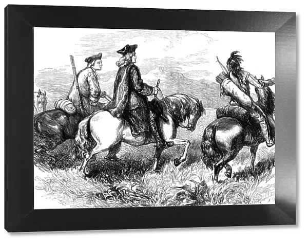 Sir Alexander Cuming on his way to visit the Cherokees, South Carolina, c1730 (c1880)