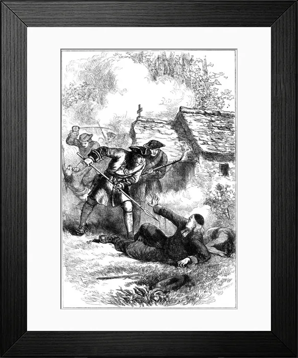 Framed Print : Death of Sebastien Rale, French Jesuit missionary in America, 1724 (c1880) Framed Print : Death of Sebastien Rale, French Jesuit missionary in America, 1724 (c1880)