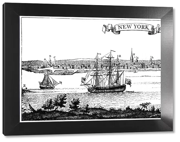 Old view of New York, 1730 (c1880)