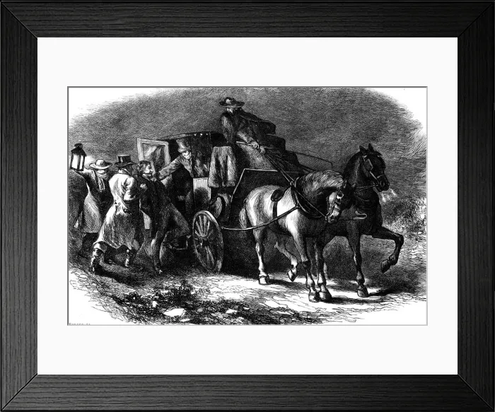 Framed Print : The Abduction of William Morgan, New York, USA, 1826 (c1880). Artist: Hooper Framed Print : The Abduction of William Morgan, New York, USA, 1826 (c1880). Artist: Hooper
