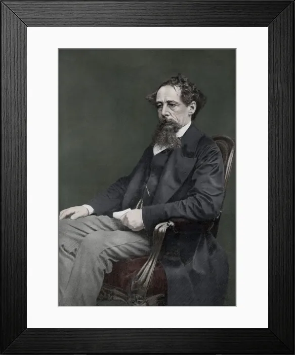 Framed Print : Charles Dickens, 19th century English author, (1910) Framed Print : Charles Dickens, 19th century English author, (1910)