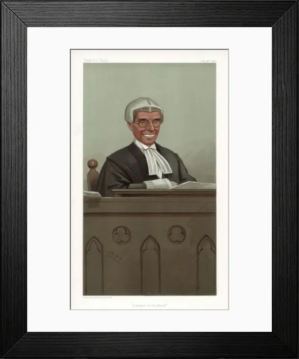 Framed Print : A Lawyer on the Bench, 1902. Artist: Spy Framed Print : A Lawyer on the Bench, 1902. Artist: Spy