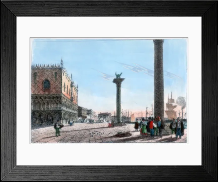 Framed Print : St Marks Square, Venice, Italy, 19th century. Artist: Kirchmayr Framed Print : St Marks Square, Venice, Italy, 19th century. Artist: Kirchmayr