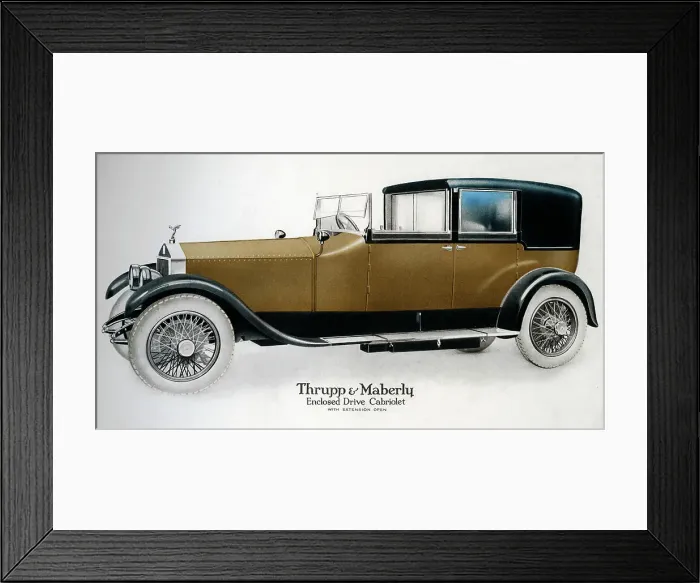 Framed Print : Enclosed drive Rolls-Royce cabriolet with extension open, c1910-1929(?) Framed Print : Enclosed drive Rolls-Royce cabriolet with extension open, c1910-1929(?)