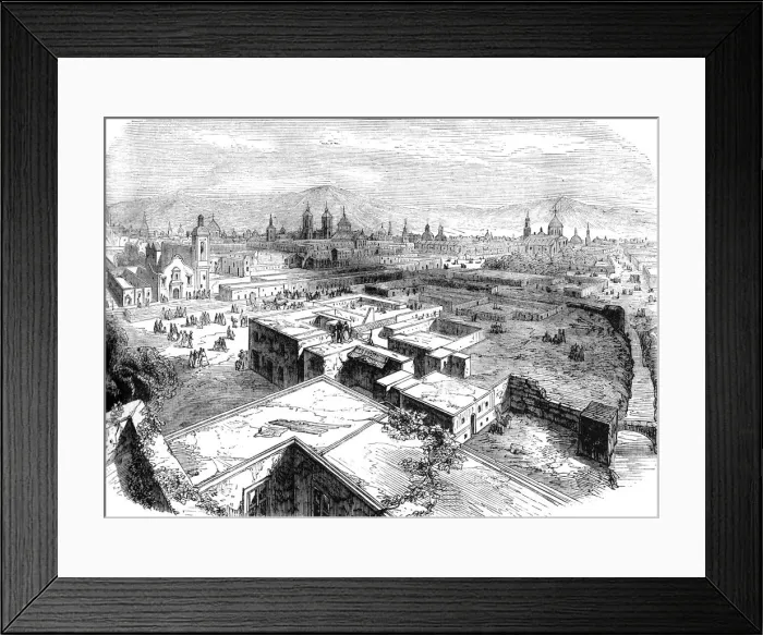 Framed Print : Mexico City, Mexico, mid 19th century (c1880) Framed Print : Mexico City, Mexico, mid 19th century (c1880)