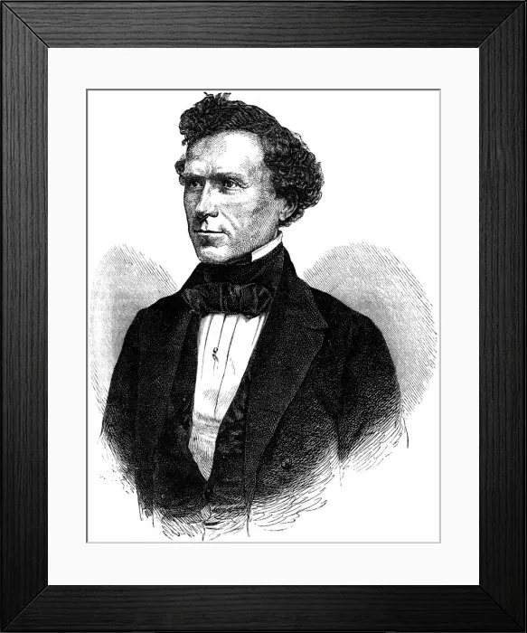 Framed Print : Franklin Pierce, 14th President of the United States, (c1880) Framed Print : Franklin Pierce, 14th President of the United States, (c1880)