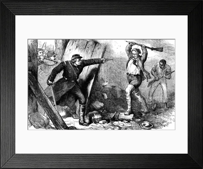 Framed Print : Capture of John Brown in the engine house, c1880 Framed Print : Capture of John Brown in the engine house, c1880