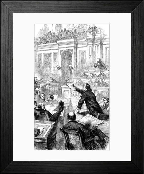 Framed Print : A scene in the US House of Representatives, Washington DC, USA, c1860s (c1880) Framed Print : A scene in the US House of Representatives, Washington DC, USA, c1860s (c1880)