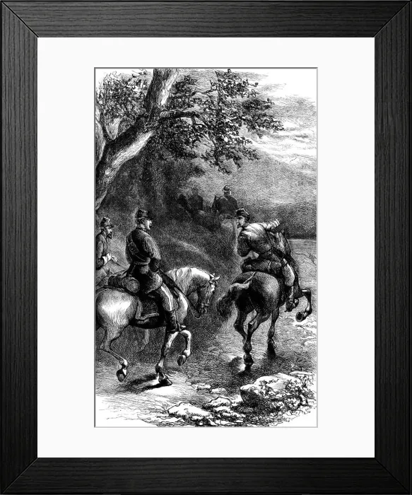 Framed Print : Night march on Harpers Ferry, Virginia, c1861 (c1880) Framed Print : Night march on Harpers Ferry, Virginia, c1861 (c1880)