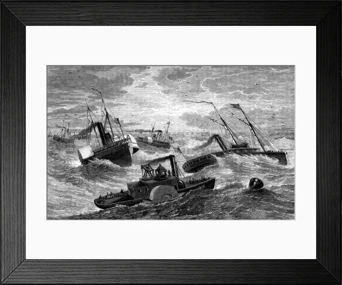 Framed Print : Burnsides expedition crossing Hatteras Bar, North Carolina, 1861-1862 (c1880) Framed Print : Burnsides expedition crossing Hatteras Bar, North Carolina, 1861-1862 (c1880)