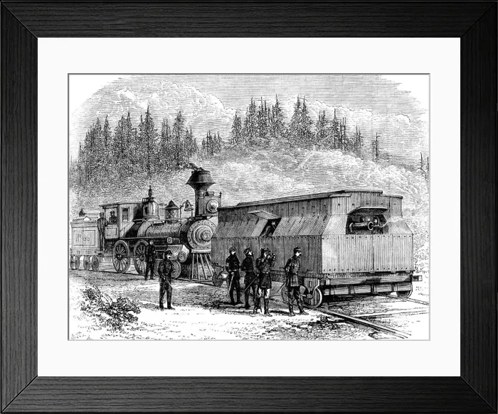 Framed Print : A railroad battery, American Civil War, 1861-1865 (c1880) Framed Print : A railroad battery, American Civil War, 1861-1865 (c1880)