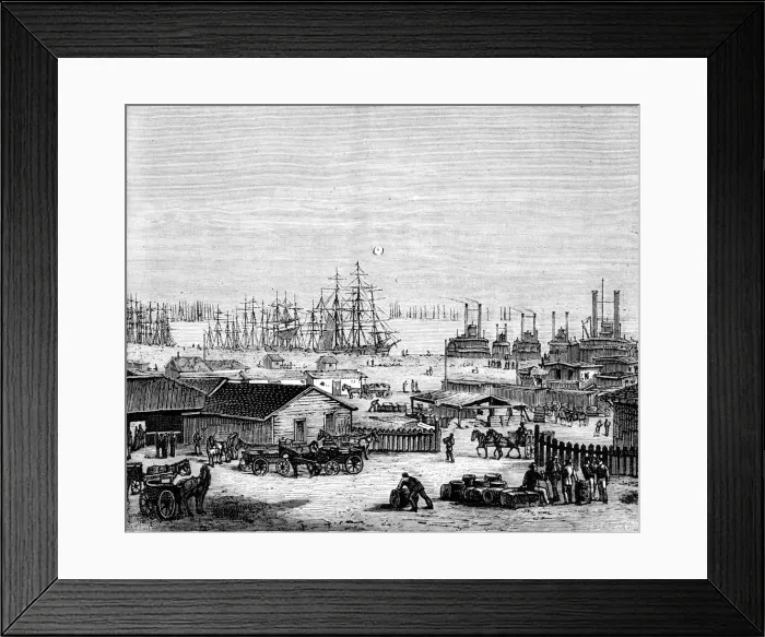 Framed Print : The banks of the Mississippi, c1860s (c1880) Framed Print : The banks of the Mississippi, c1860s (c1880)