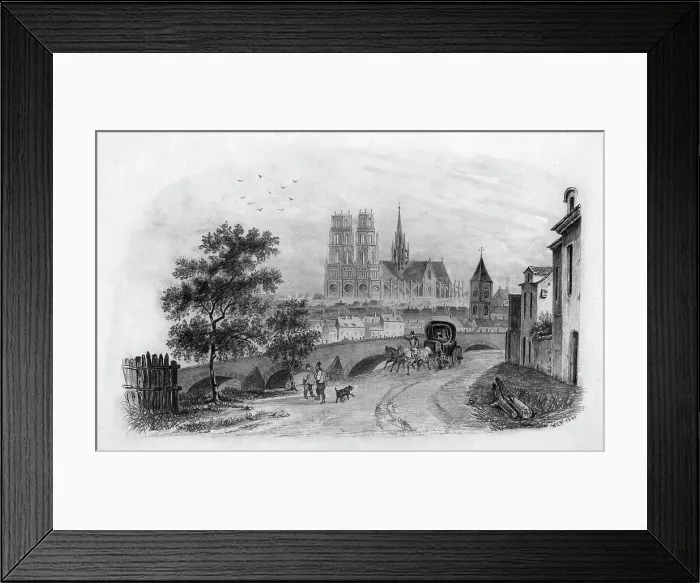 Framed Print : Orleans, France, 1841. Artist: WCF Framed Print : Orleans, France, 1841. Artist: WCF
