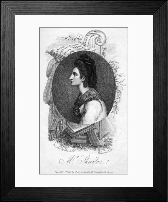 Framed Print : Elizabeth Ann Sheridan, 18th century English singer, (1816). Artist: Middlemist Framed Print : Elizabeth Ann Sheridan, 18th century English singer, (1816). Artist: Middlemist